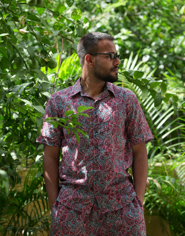 Blue Paisley Shirt